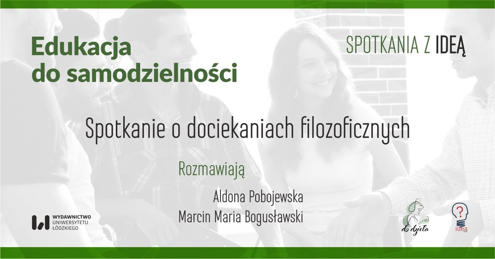 plakat promujący spotkanie z prof. Pobojewską